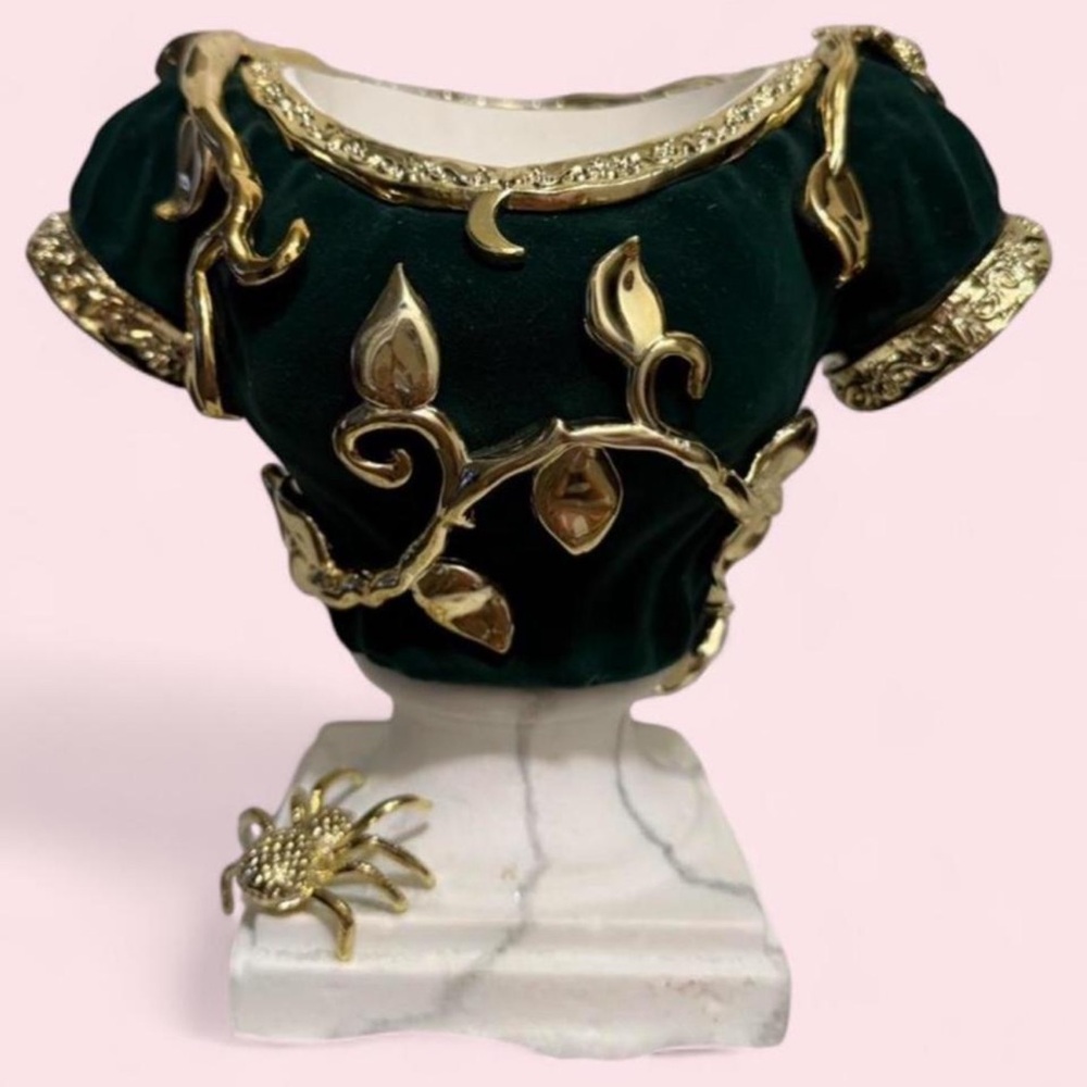 Green and Gold Decorative Bust